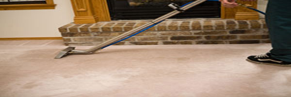 carpet cleaning in front of fireplace