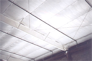 smart foil in ceiling of a commercial building