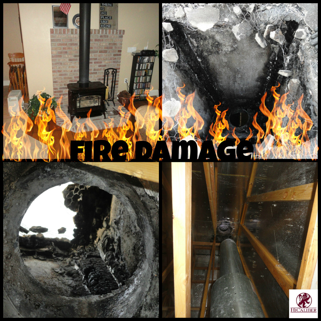 fire damage collage