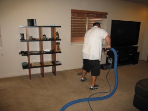 guy cleaning carpet